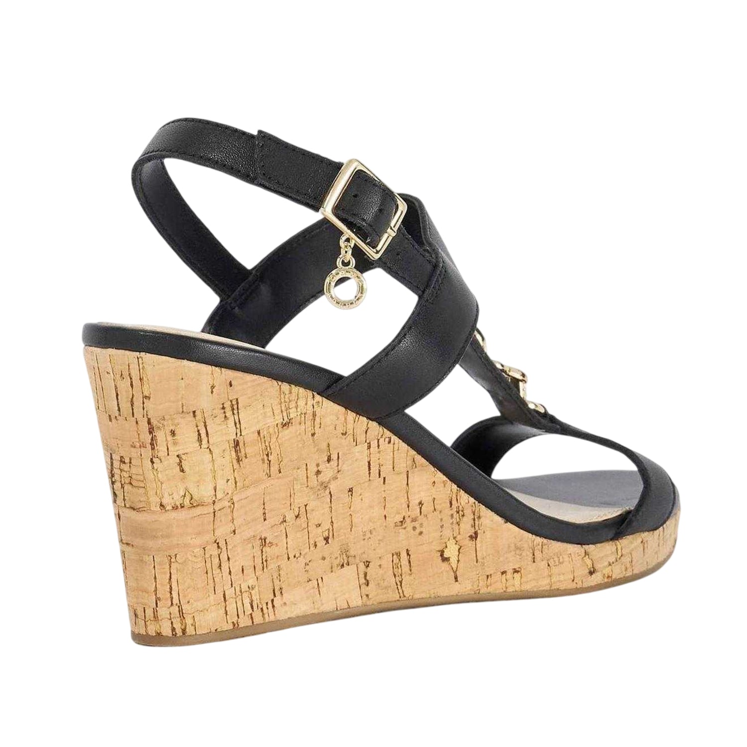 Black - Back - Dune London Womens-Ladies Kasslie Wedge Sandals