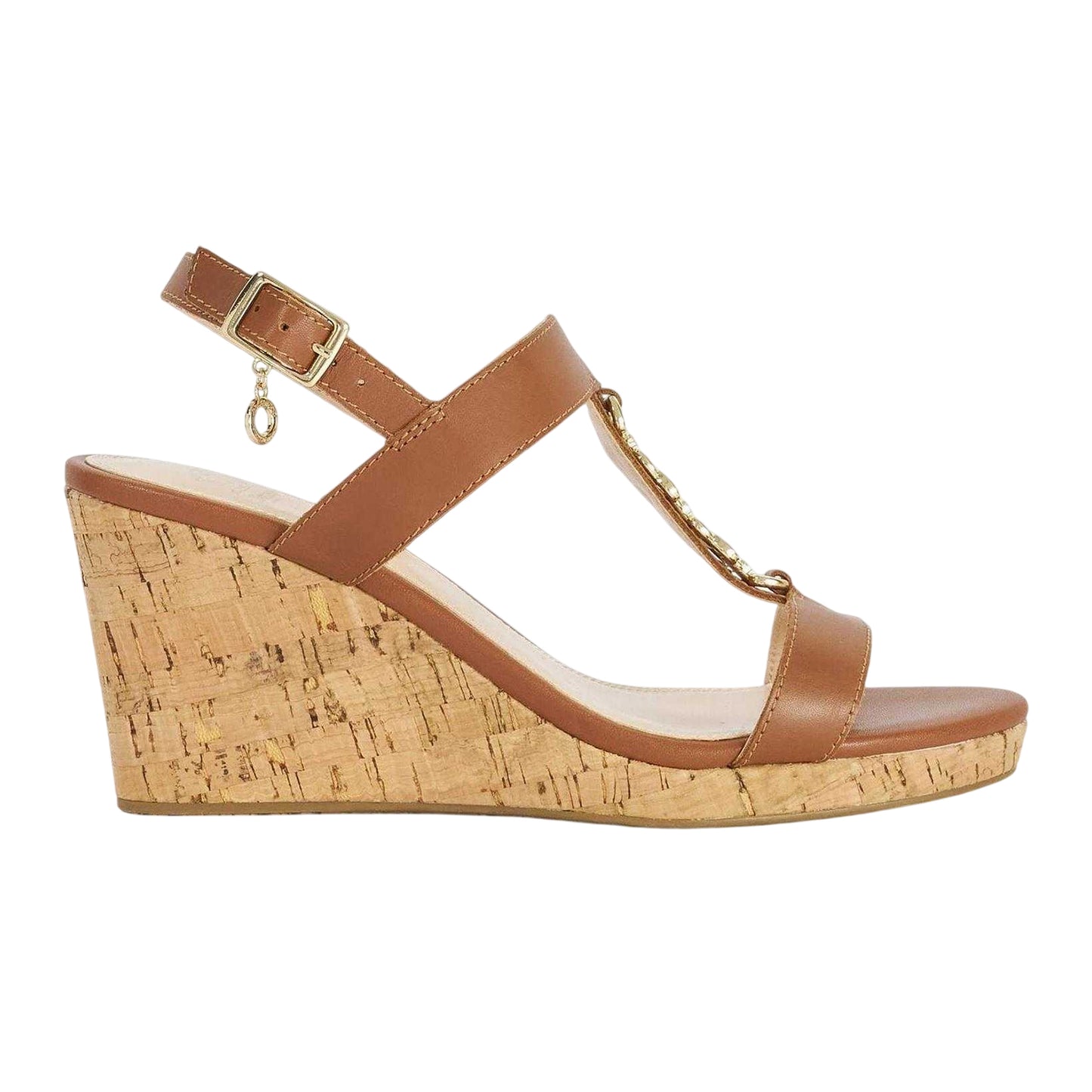 Tan - Front - Dune London Womens-Ladies Kasslie Wedge Sandals