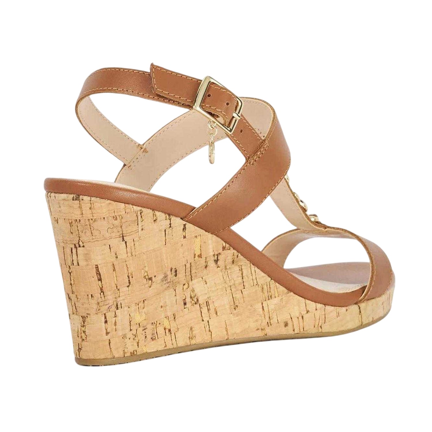 Tan - Back - Dune London Womens-Ladies Kasslie Wedge Sandals