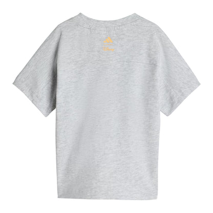 Light Grey Marl - Back - Adidas Baby Minnie Mouse Logo T-Shirt & Shorts Set
