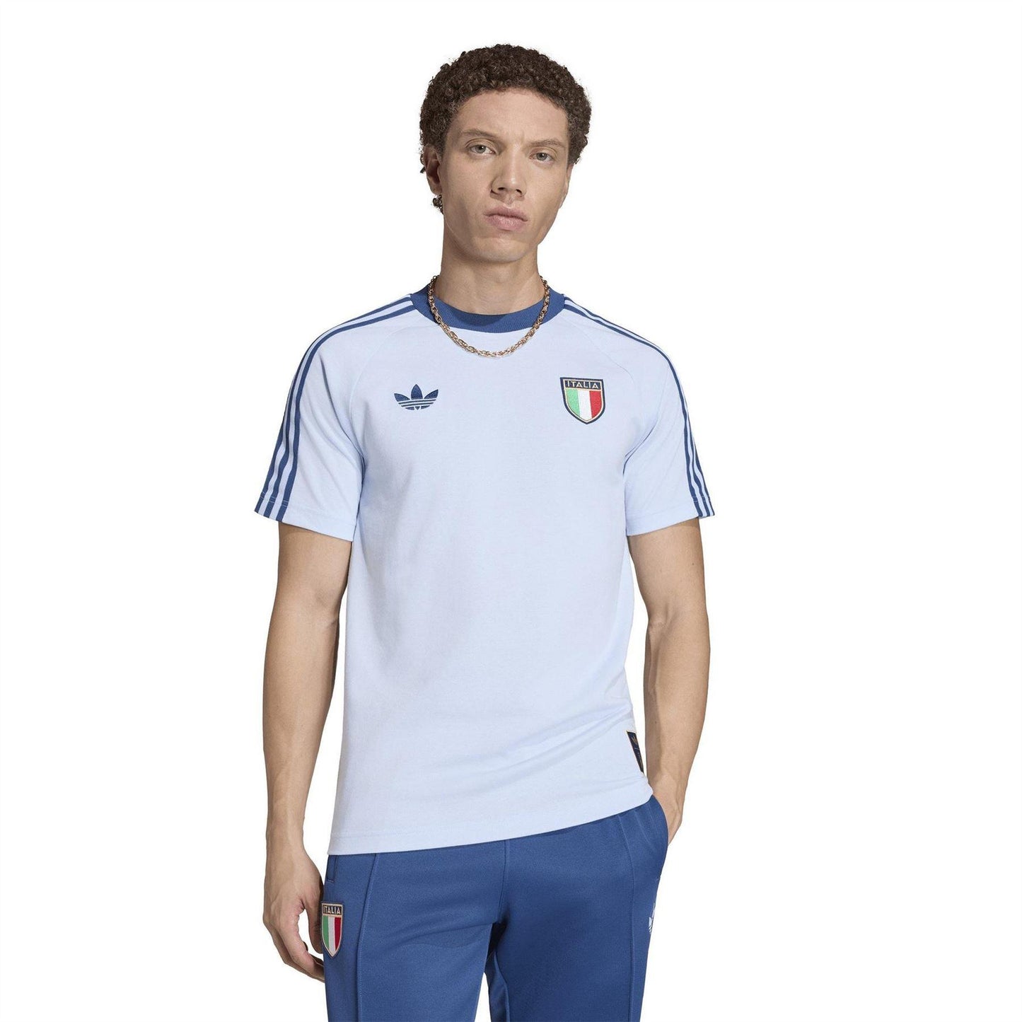Blue-White - Side - Adidas Mens Originals World Cup 2026 Italy T-Shirt