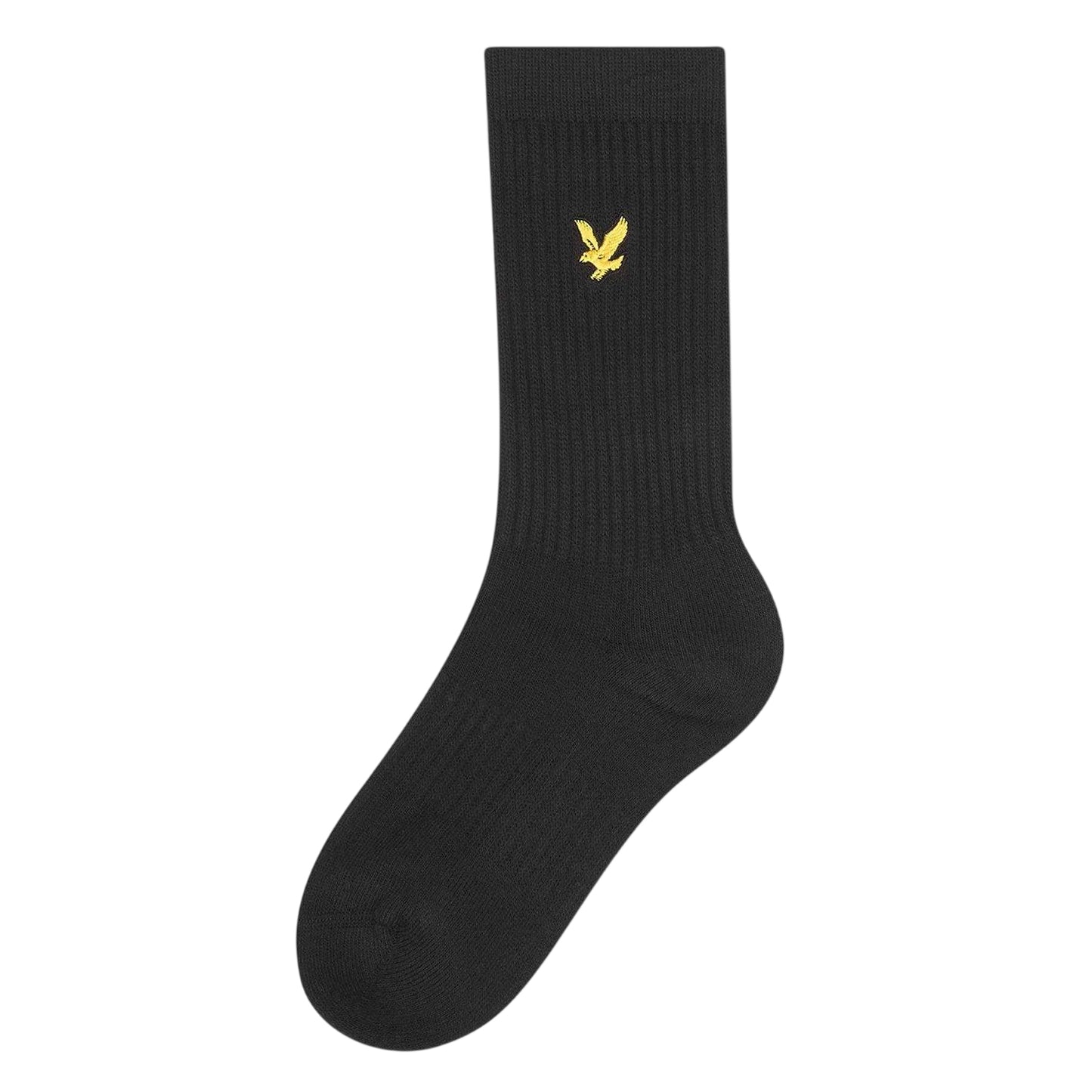 Grey-White-Black - Side - Lyle & Scott Childrens-Kids Crew Socks (Pack of 3)