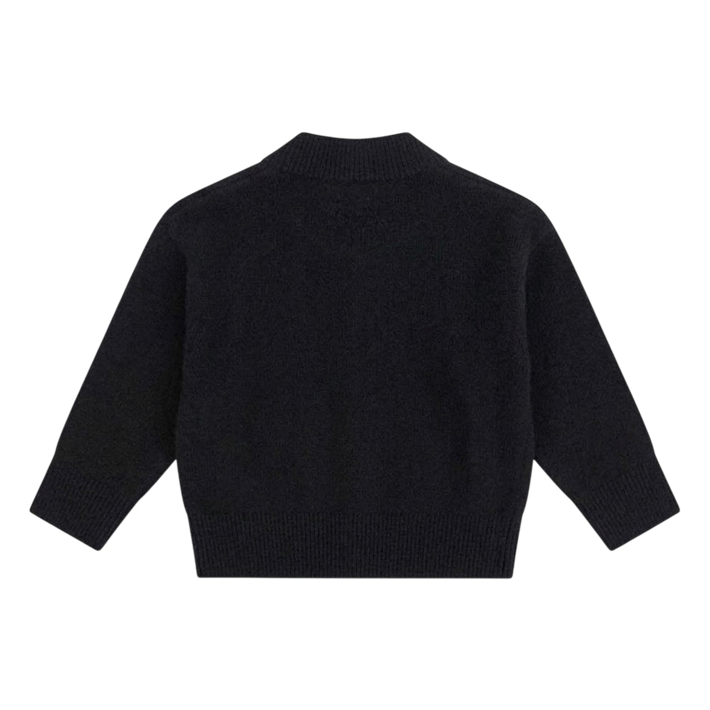Black - Back - Couture Club Childrens-Kids Embroidered Logo Cardigan