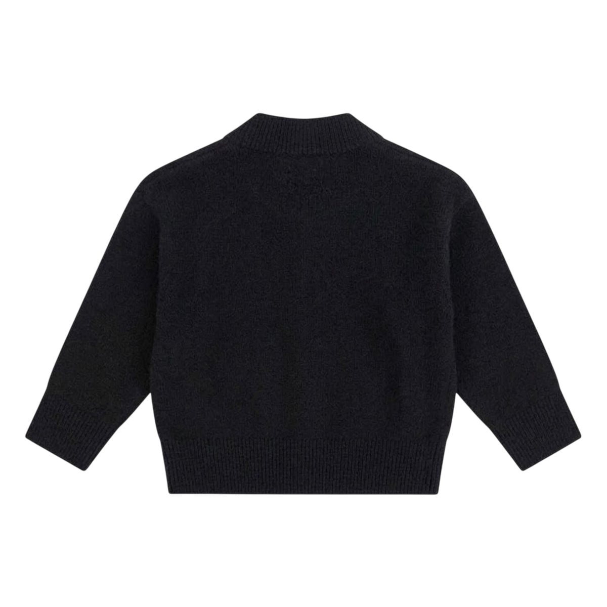 Black - Back - Couture Club Childrens-Kids Embroidered Logo Cardigan