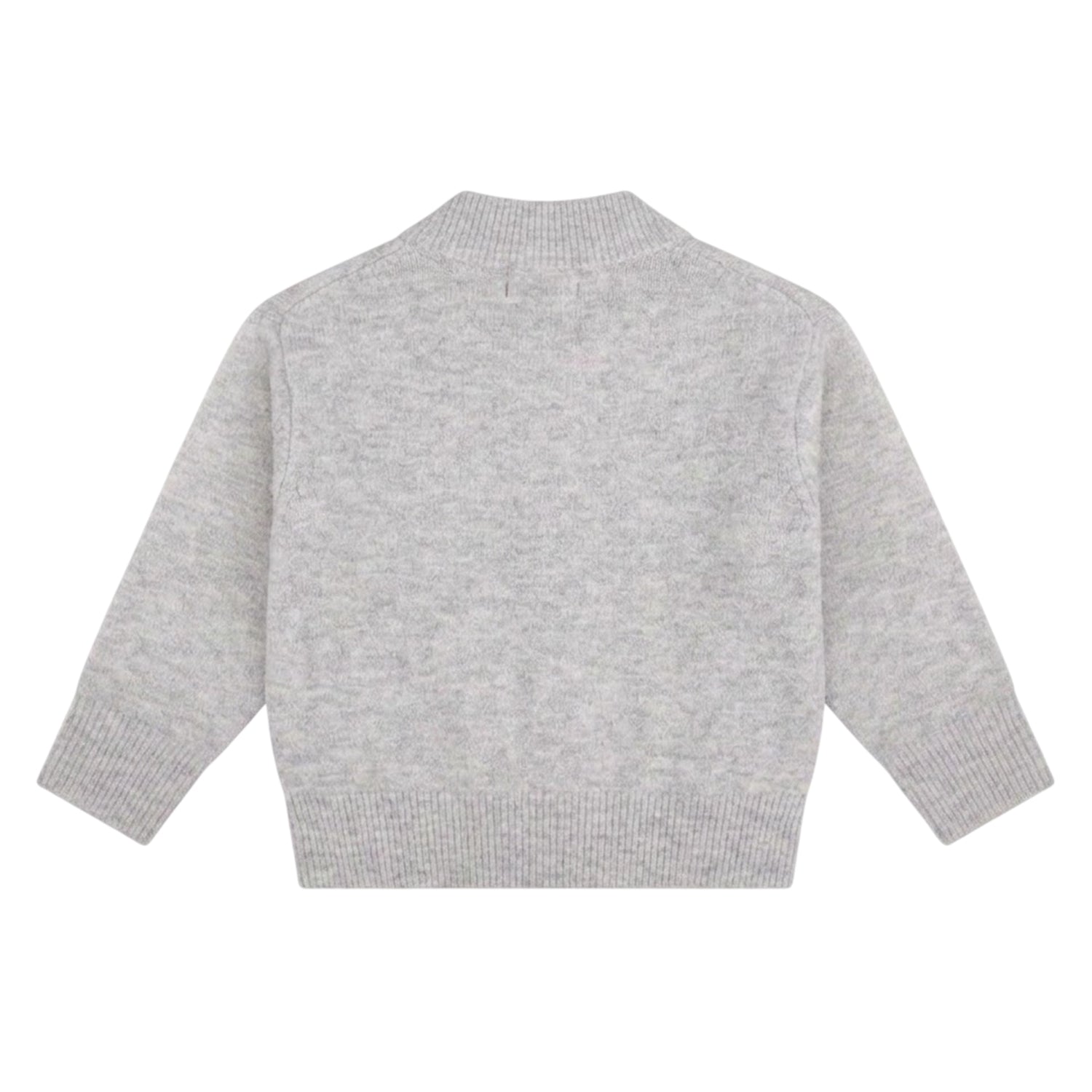 Grey Marl - Back - Couture Club Childrens-Kids Embroidered Logo Cardigan