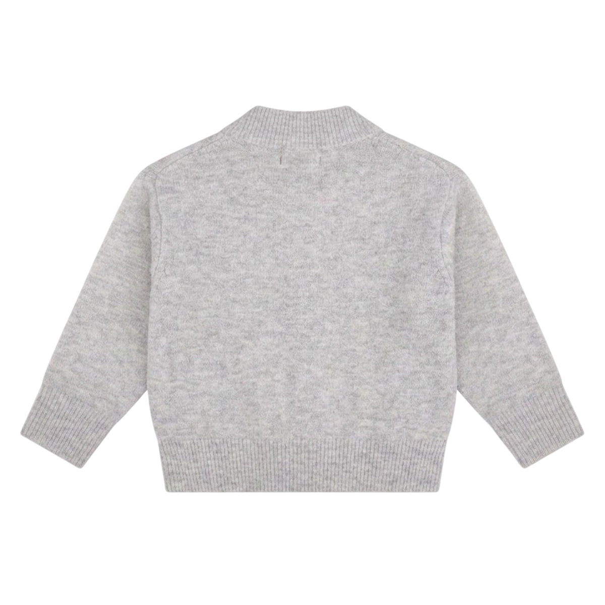 Grey Marl - Back - Couture Club Childrens-Kids Embroidered Logo Cardigan