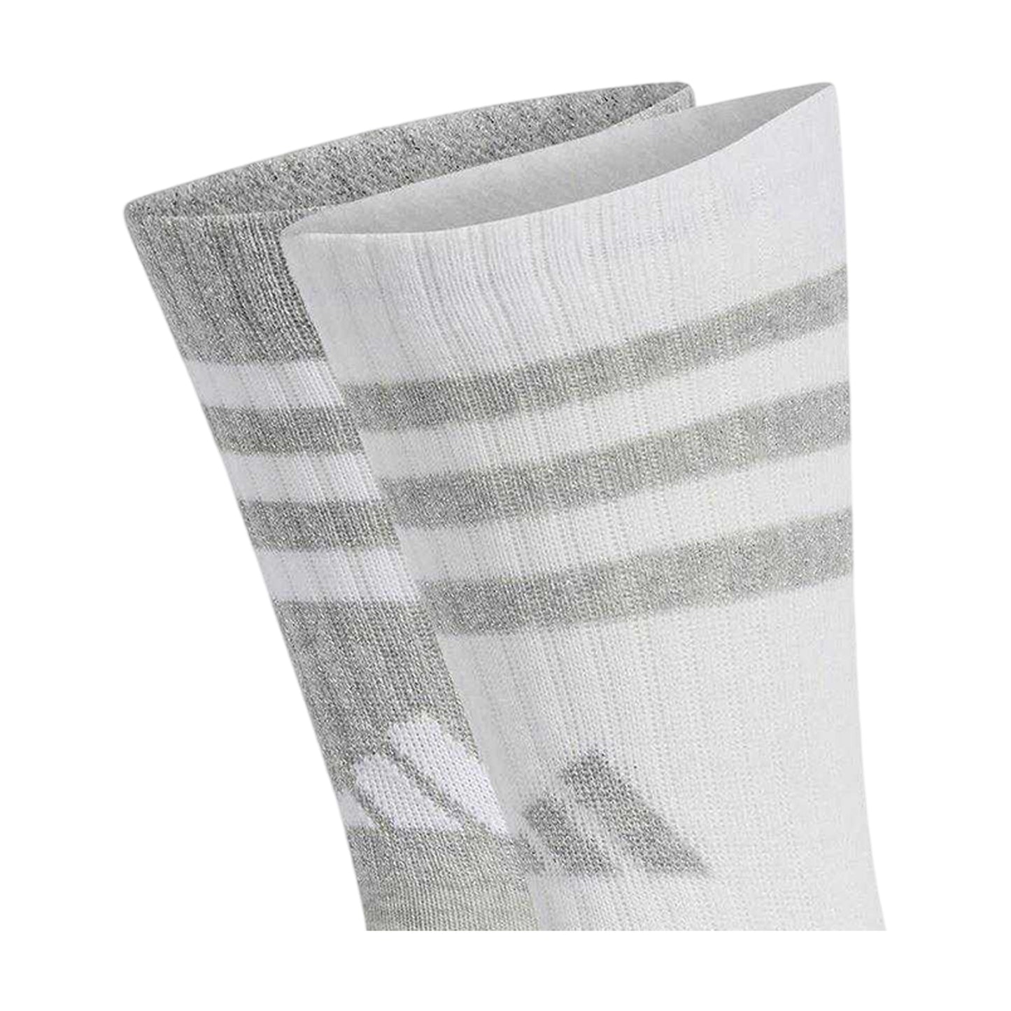 White - Back - Adidas Womens-Ladies Striped Crew Socks (Pack of 3)