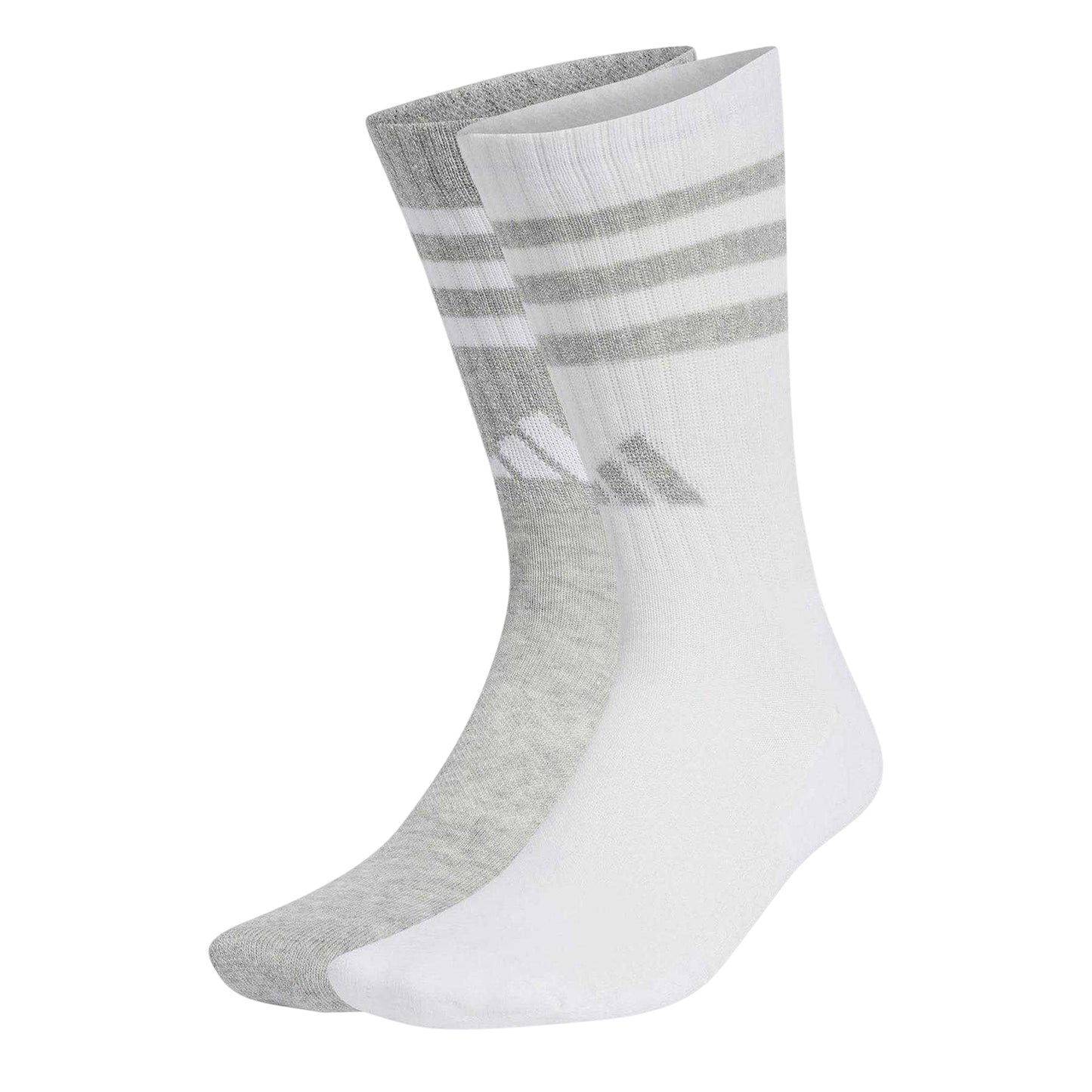 White - Front - Adidas Womens-Ladies Striped Crew Socks (Pack of 3)