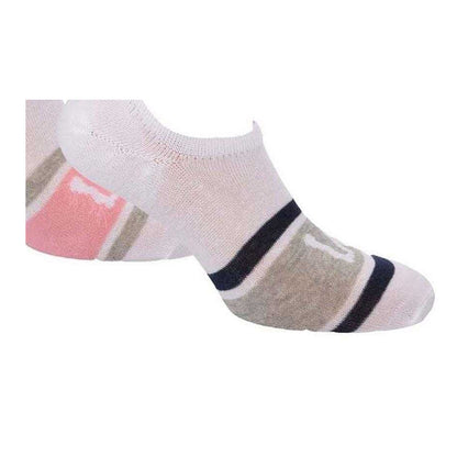 White - Back - Lee Womens-Ladies Colour Block Liner Socks (Pack of 3)