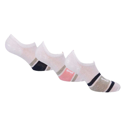White - Front - Lee Womens-Ladies Colour Block Liner Socks (Pack of 3)