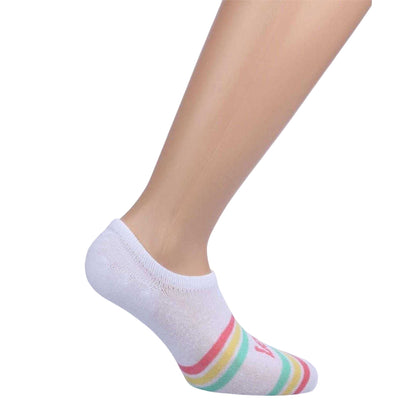 White - Back - Lee Womens-Ladies Liner Socks (Pack of 3)