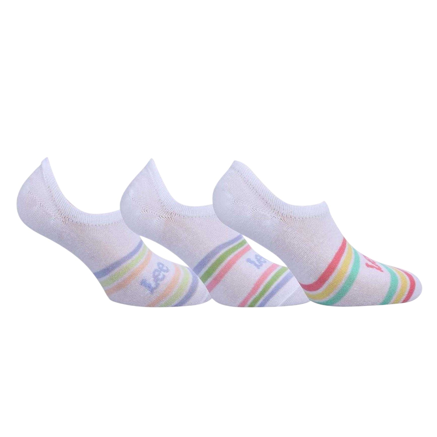 White - Front - Lee Womens-Ladies Liner Socks (Pack of 3)