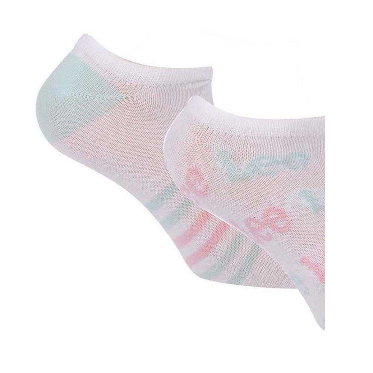 White - Side - Lee Womens-Ladies Cotton Liner Socks (Pack of 3)