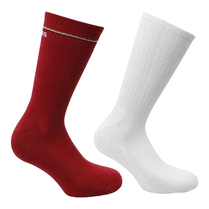 Red - Side - Boss Womens-Ladies Quarter Socks (Pack of 2)