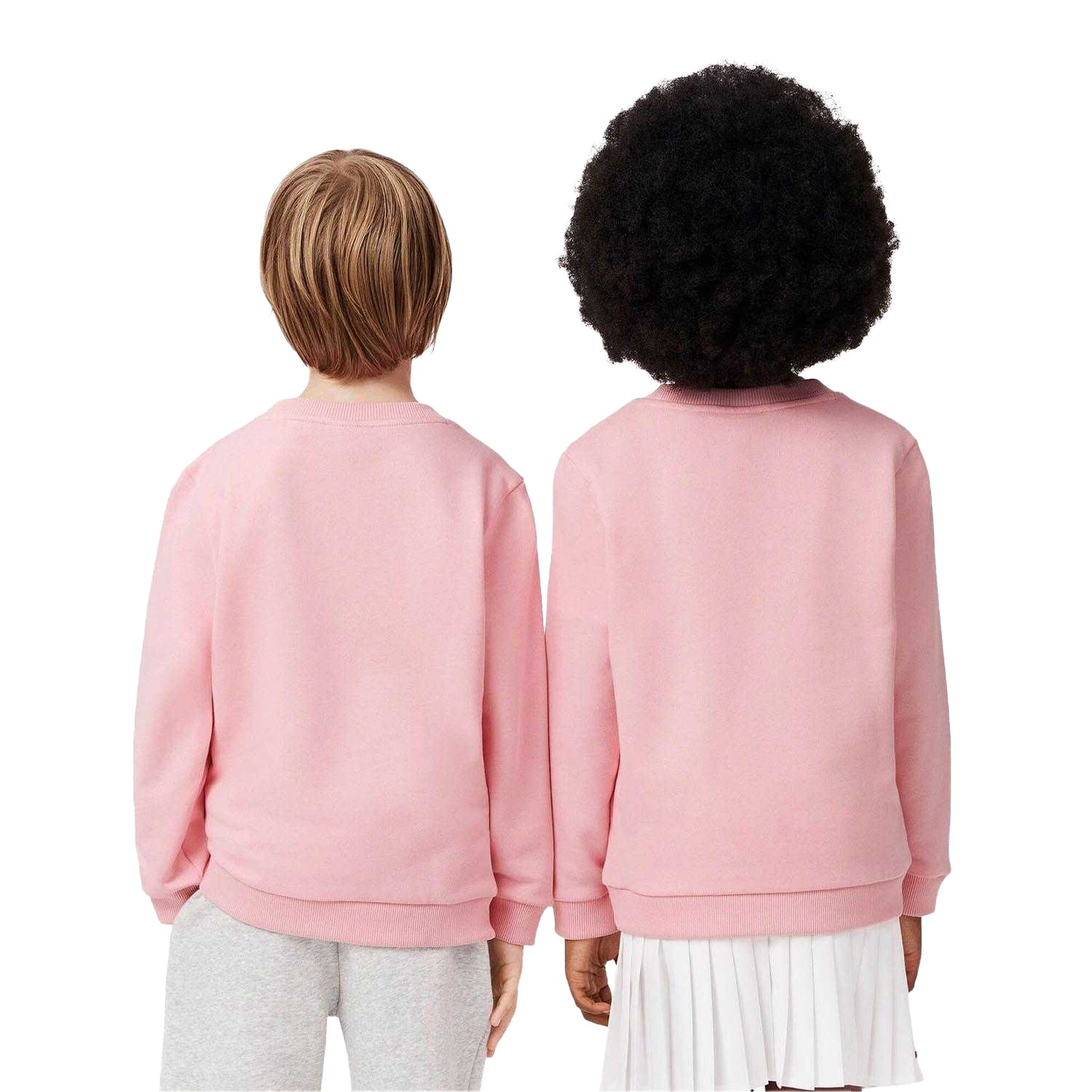 Pink - Back - Lacoste Childrens-Kids Printed Crew Neck Sweatshirt