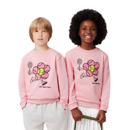 Pink - Lifestyle - Lacoste Childrens-Kids Printed Crew Neck Sweatshirt