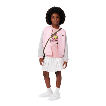 Pink - Pack Shot - Lacoste Childrens-Kids Printed Crew Neck Sweatshirt