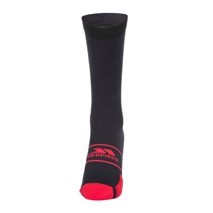 Black - Side - Trespass Womens-Ladies Cycling Liner Socks