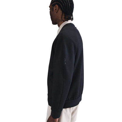 Black - Side - Nike Mens Raglan Long-Sleeved Cardigan