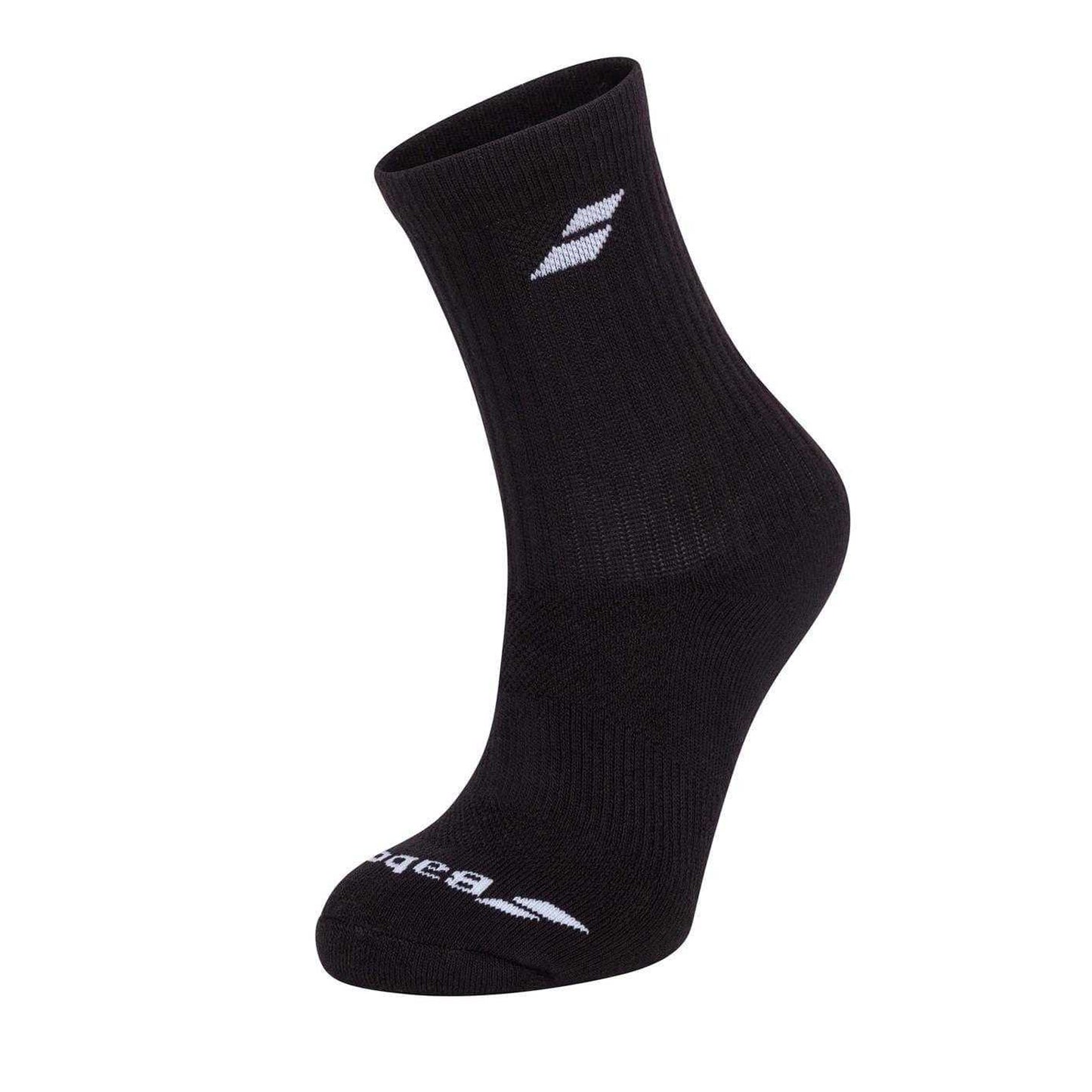 Black - Front - Babolat Mens Tennis Sports Socks (Pack of 3)