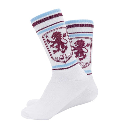 Claret-Blue - Back - Aston Villa FC Unisex Adult Ankle Socks (Pack of 2)