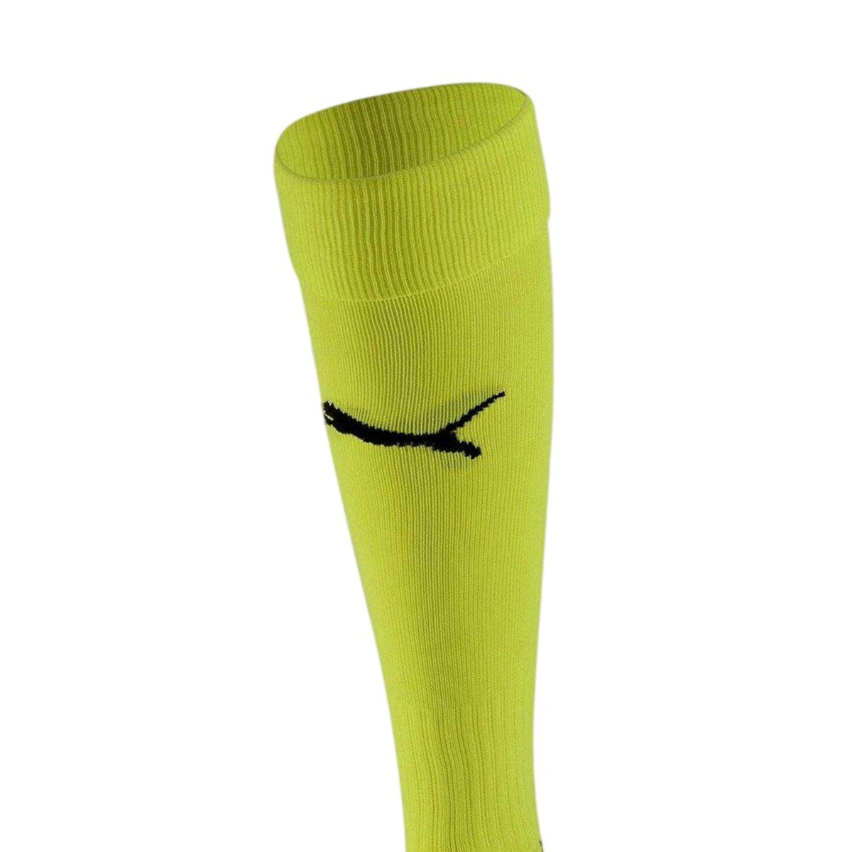 Fluorescent Yellow - Side - Puma Childrens-Kids Team LIGA Core Football Socks