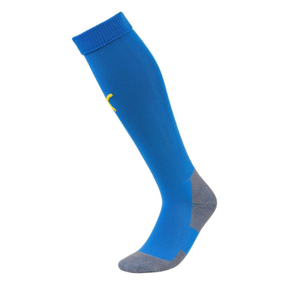 Blue-Yellow - Front - Puma Childrens-Kids Team LIGA Core Football Socks