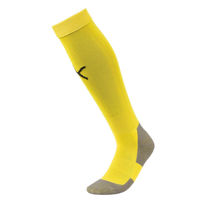 Yellow-Black - Front - Puma Childrens-Kids Team LIGA Core Football Socks