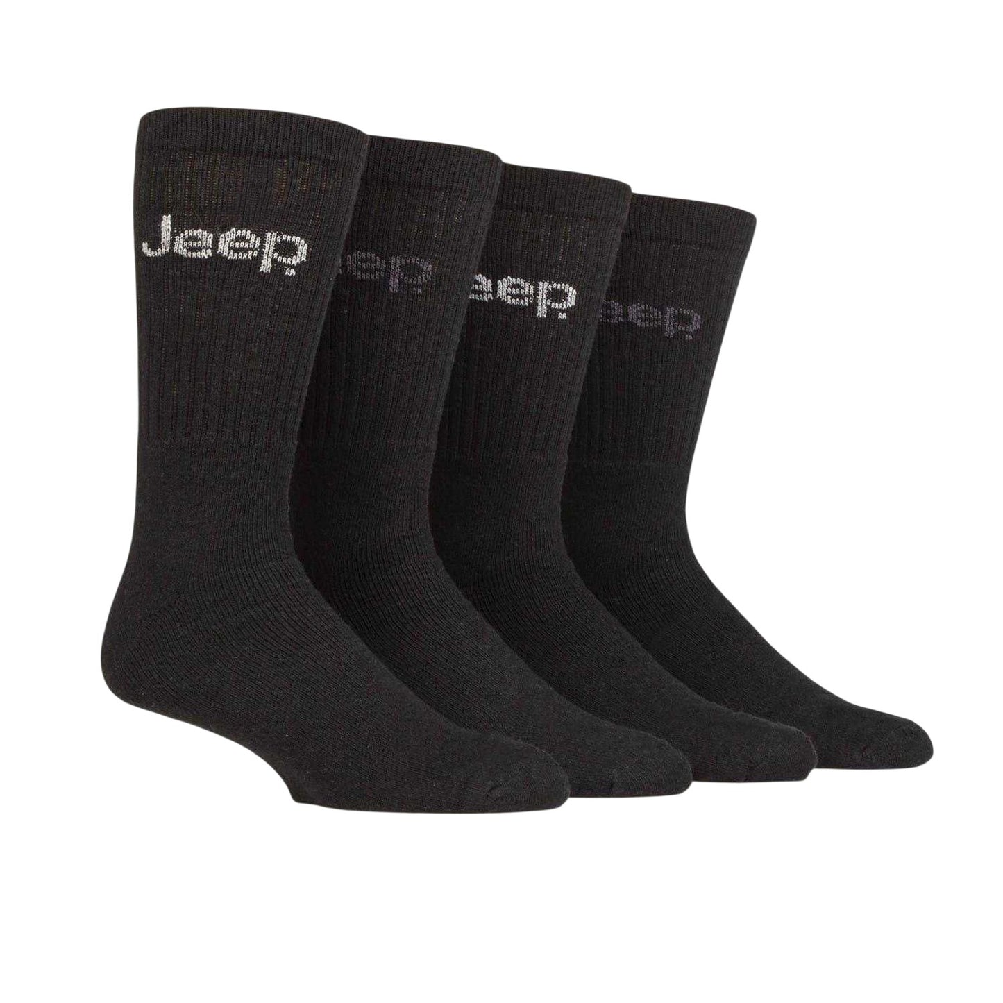 Black - Front - Jeep Mens Boot Socks
