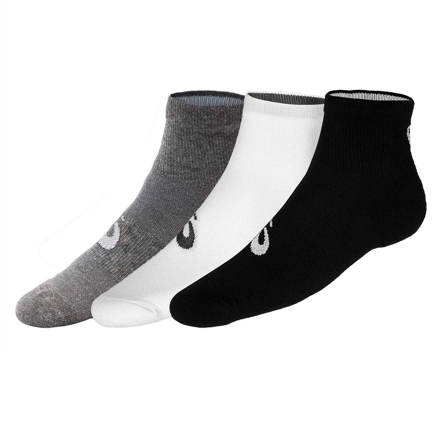Multicoloured - Back - Asics Unisex Adult Quarter Socks (Pack of 3)
