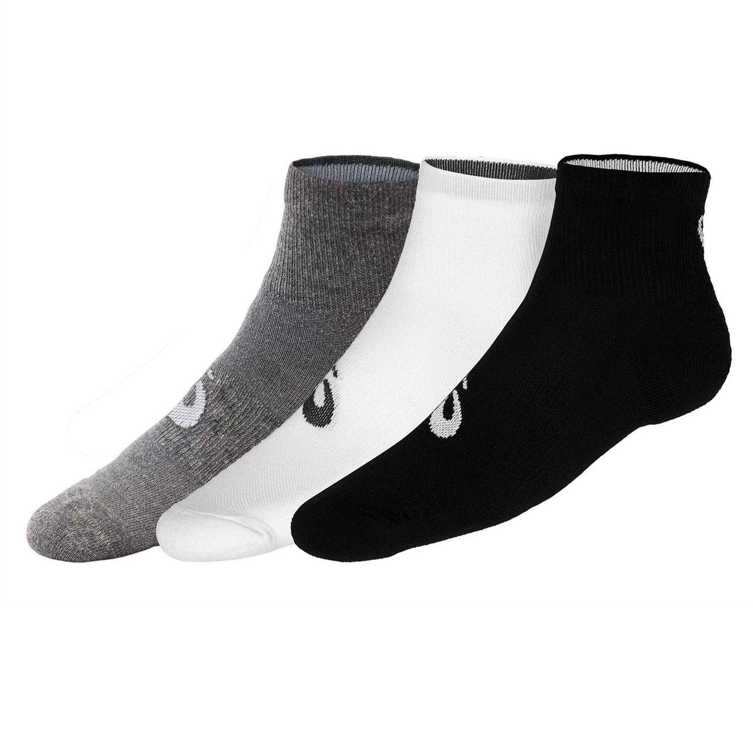 Multicoloured - Back - Asics Unisex Adult Quarter Socks (Pack of 3)