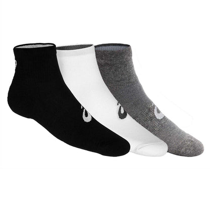 Multicoloured - Front - Asics Unisex Adult Quarter Socks (Pack of 3)