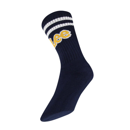Navy-White-Grey - Pack Shot - Lee Mens Erskin Crew Socks (Pack of 3)