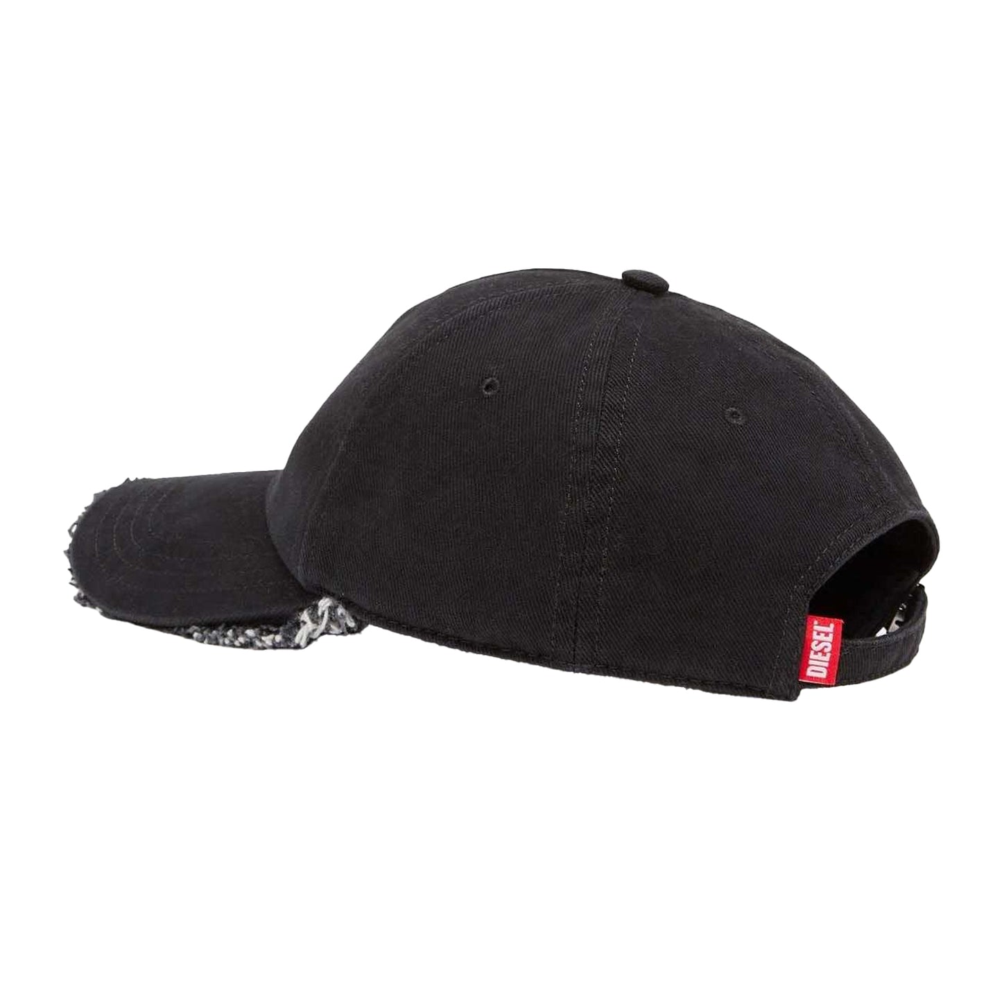 Black - Back - Diesel C-Obik Frayed Edge Baseball Cap