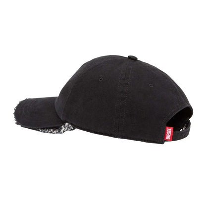 Black - Back - Diesel C-Obik Frayed Edge Baseball Cap