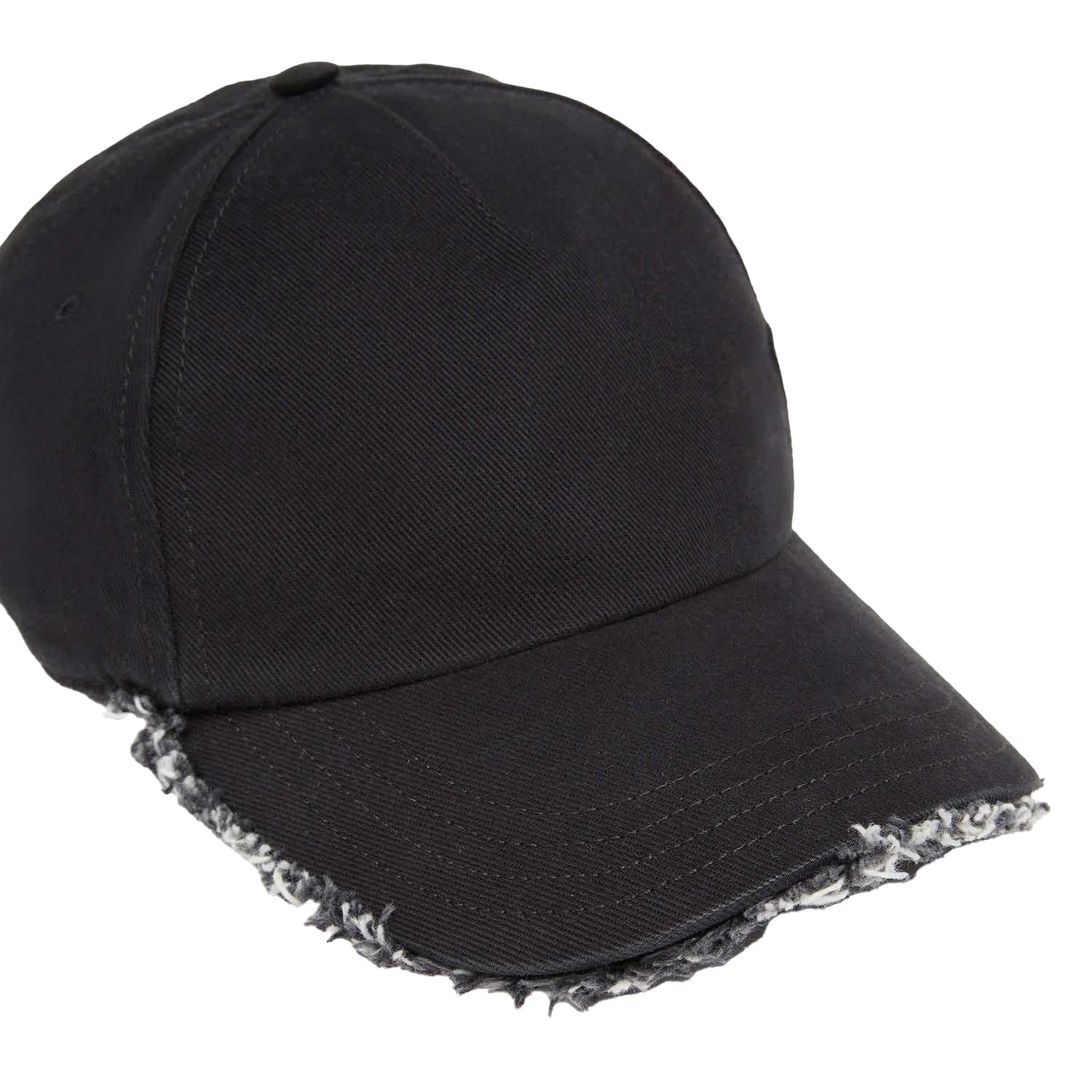 Black - Side - Diesel C-Obik Frayed Edge Baseball Cap
