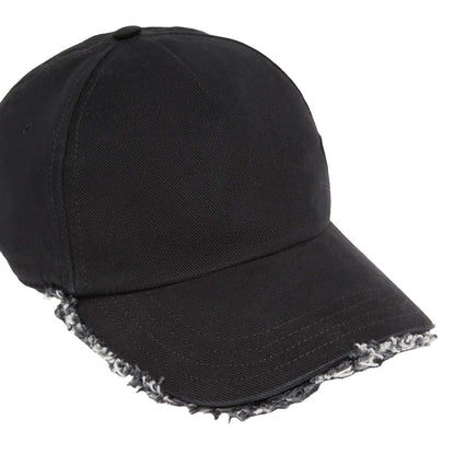 Black - Side - Diesel C-Obik Frayed Edge Baseball Cap