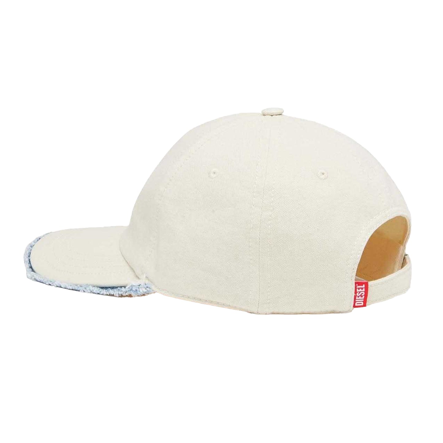White - Back - Diesel C-Obik Frayed Edge Baseball Cap
