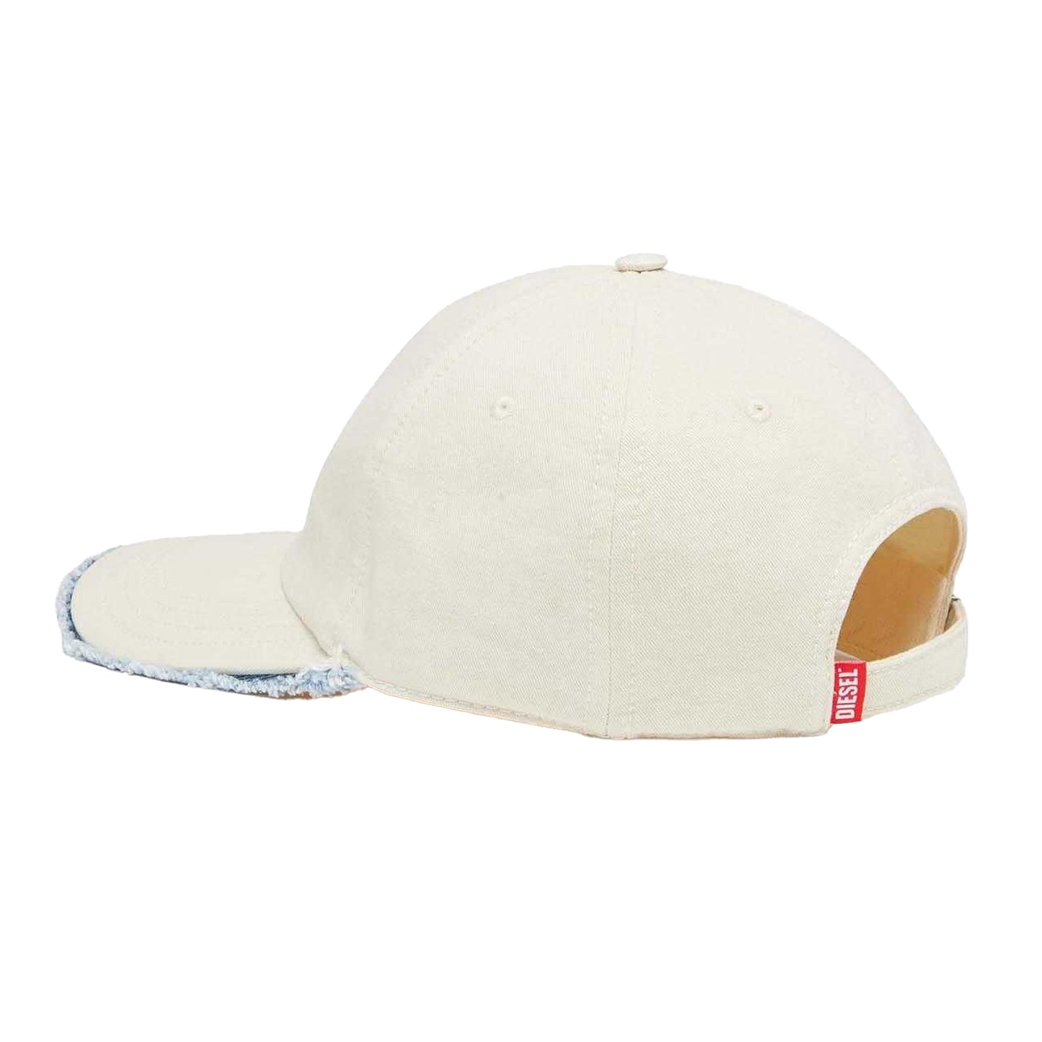 White - Back - Diesel C-Obik Frayed Edge Baseball Cap