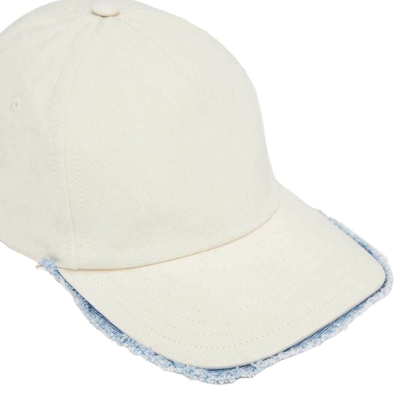 White - Side - Diesel C-Obik Frayed Edge Baseball Cap