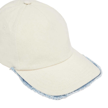 White - Side - Diesel C-Obik Frayed Edge Baseball Cap