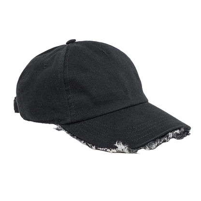 Black - Front - Diesel C-Obik Frayed Edge Baseball Cap