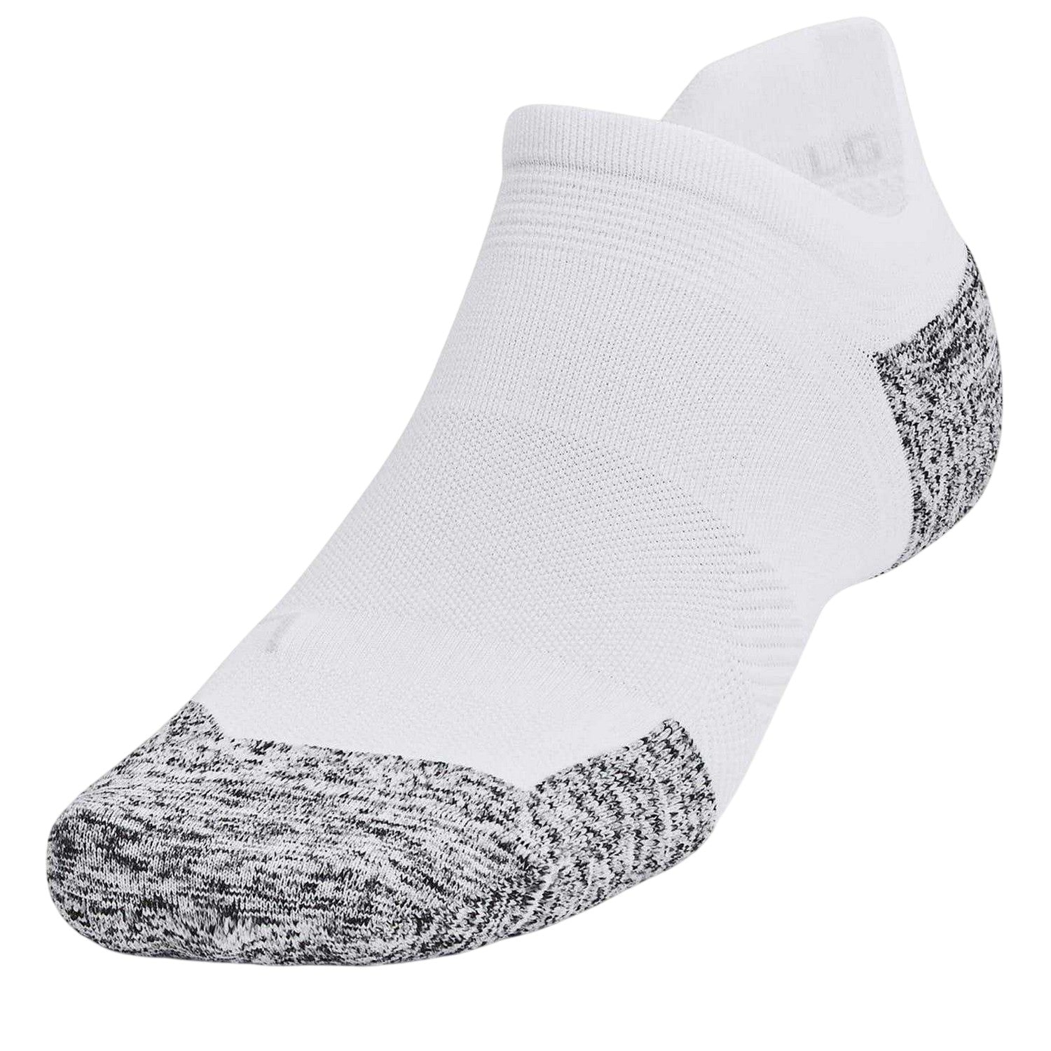 White - Front - Under Armour Unisex Adult No-Show Socks (Pack of 3)