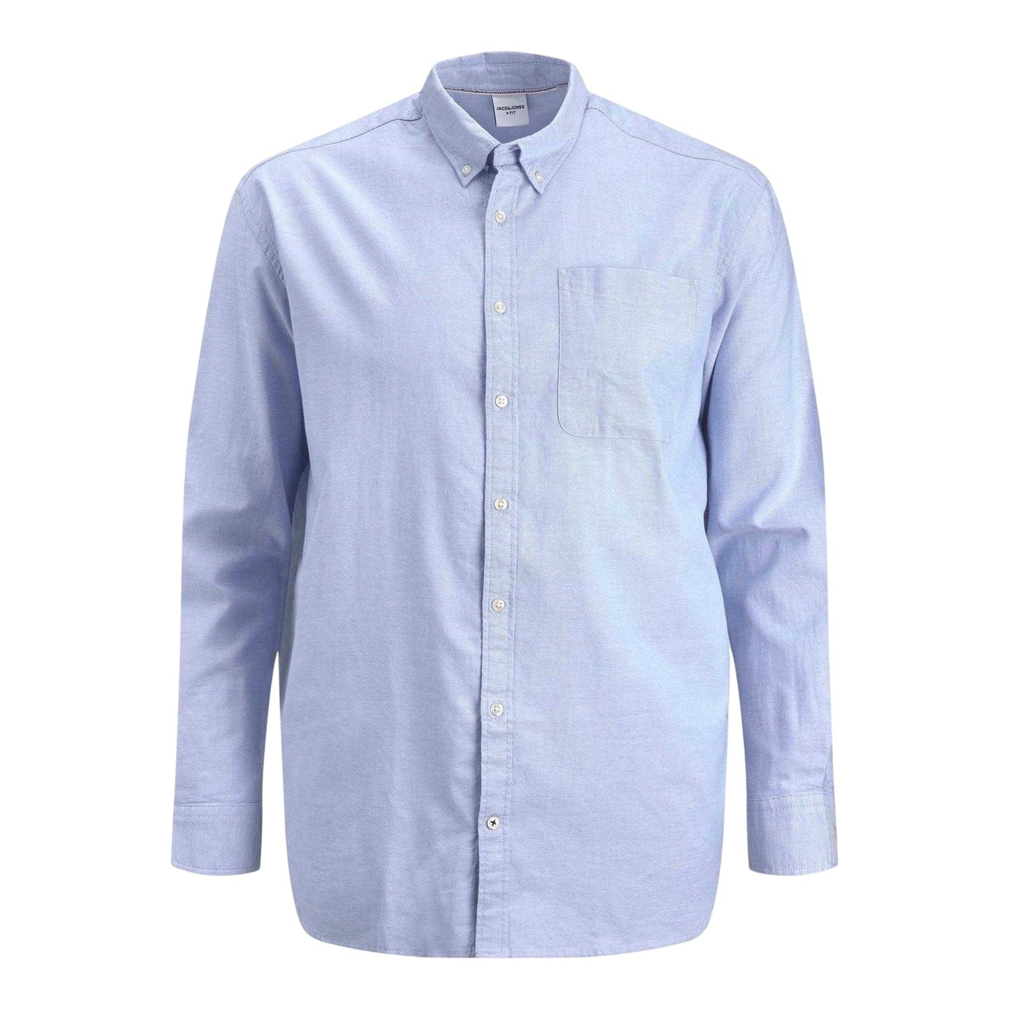 Cashmere Blue - Front - Jack And Jones Mens Oxford Chest Pocket Shirt