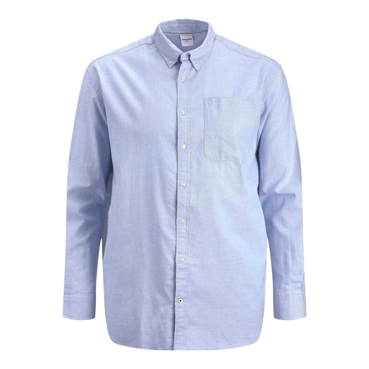 Cashmere Blue - Front - Jack And Jones Mens Oxford Chest Pocket Shirt