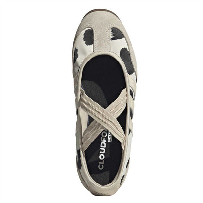 White - Lifestyle - Adidas Womens-Ladies Barreda Cow Print Leather Trainers