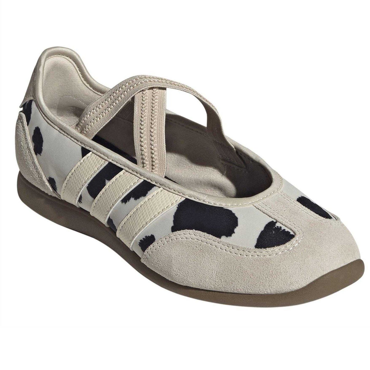 White - Pack Shot - Adidas Womens-Ladies Barreda Cow Print Leather Trainers