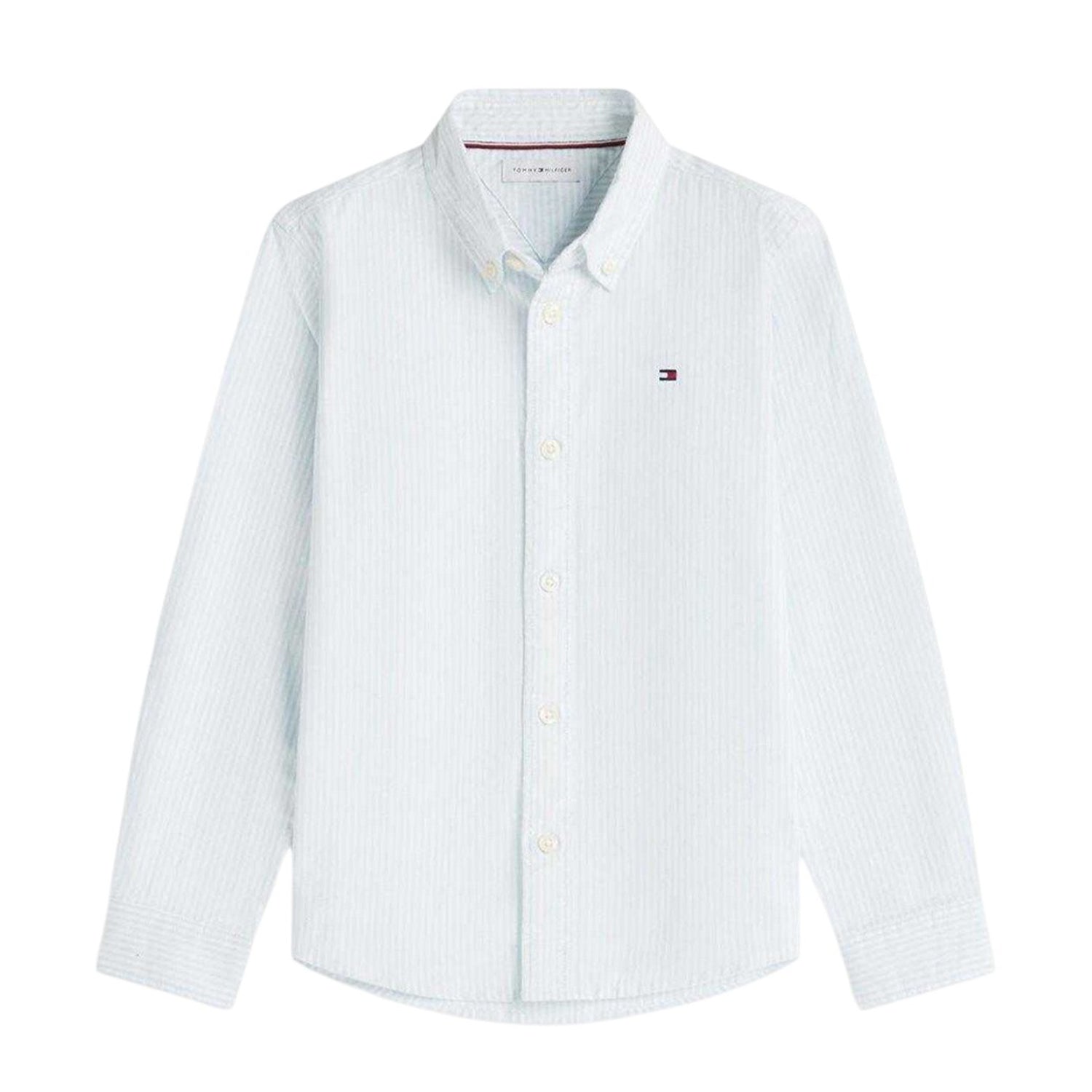 Blue - Front - Tommy Hilfiger Boys Oxford Shirt