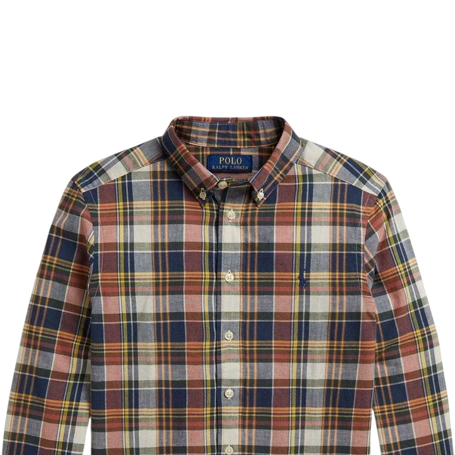 Navy-Multicoloured - Side - Ralph Lauren Boys Checked Shirt