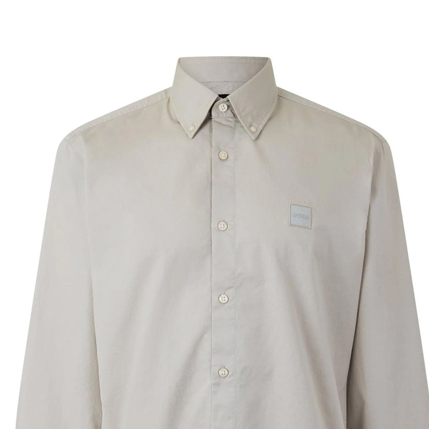 Beige - Side - Boss Mens Shirt
